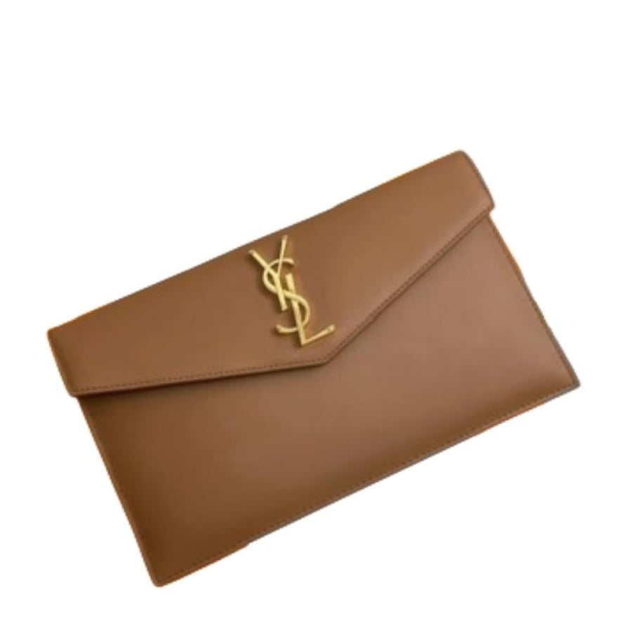 SAINTLAURENT Leather Uptown Bag-Brown