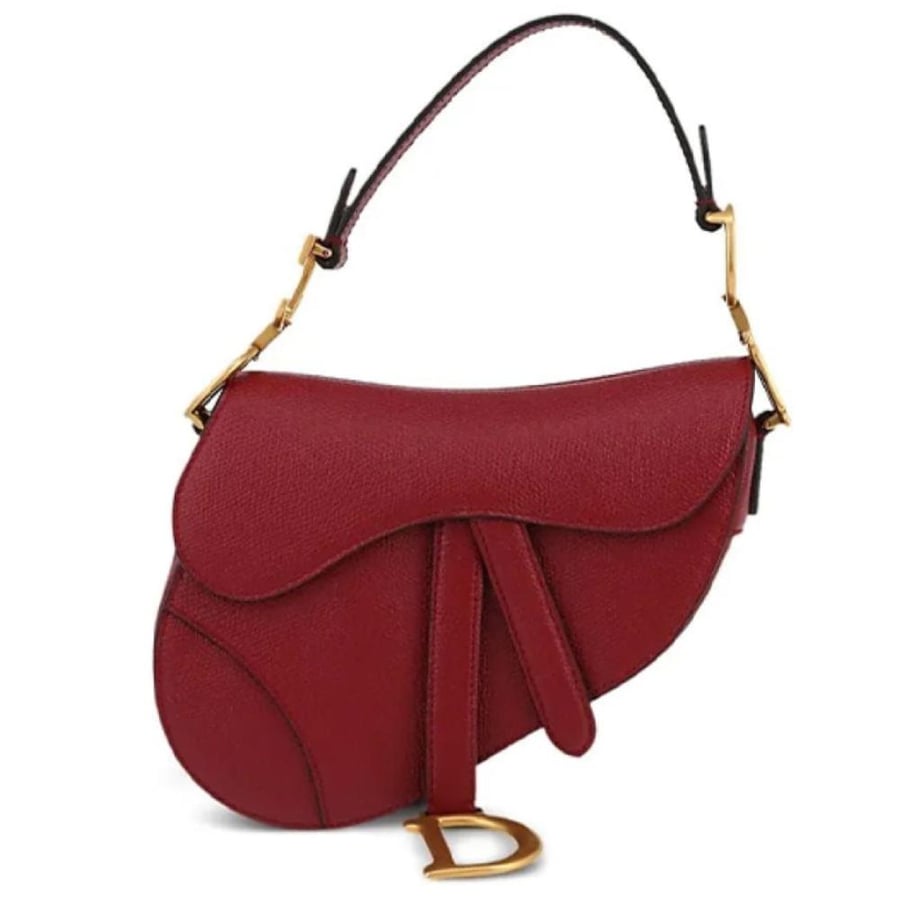 Dior Saddle Bag with Drawstring Red