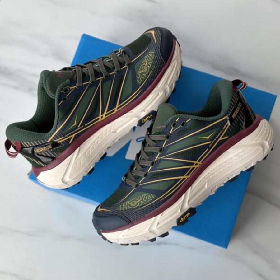 HOKA MAFA  SPEED 2 Green & Navy Sneakers