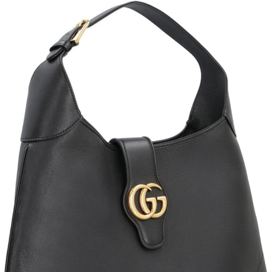 Aphrodite leather shoulder bag Black