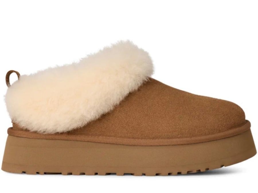 UGG platform suede flat mules