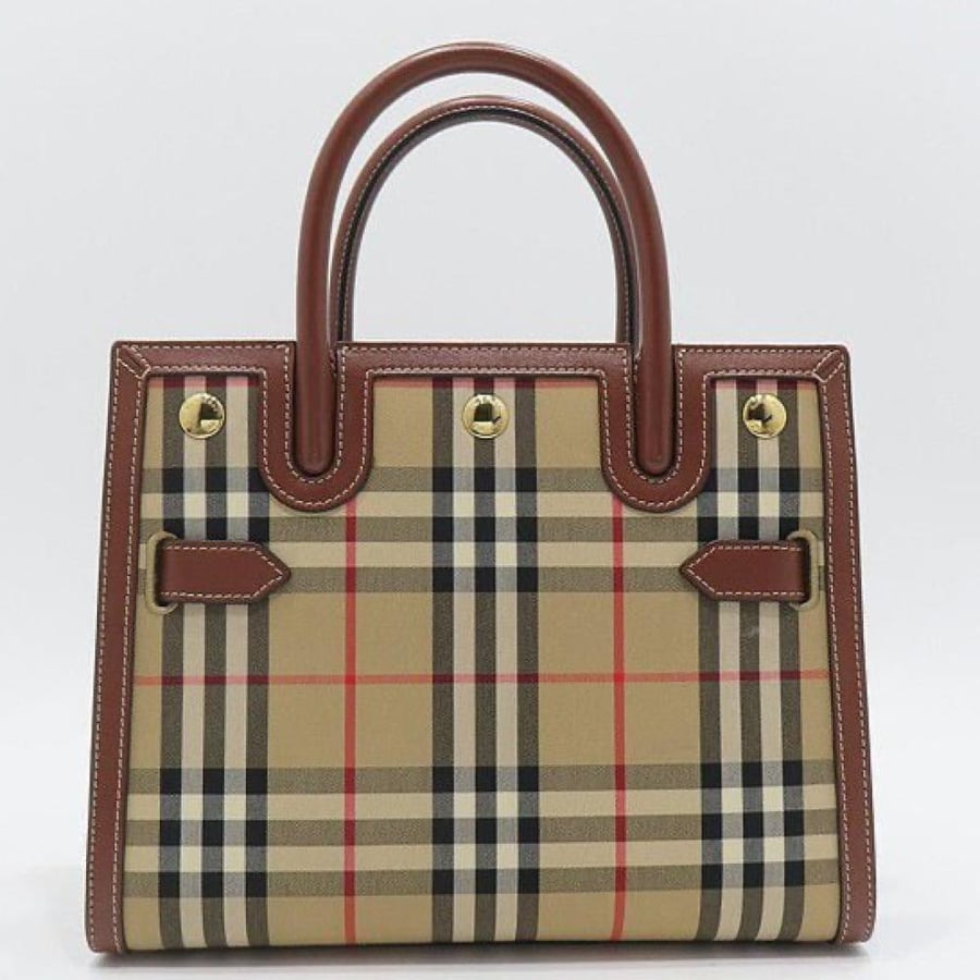 BURBERRY Mini Two-Handle Title Bag