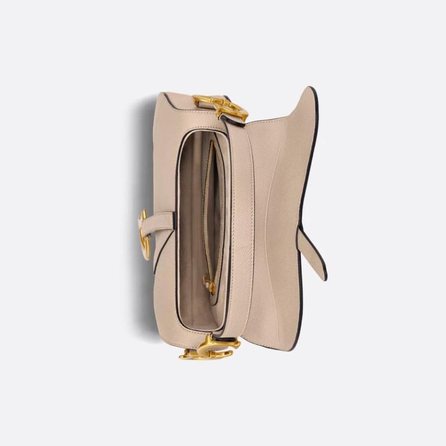 Dior Saddle Bag with Drawstring Beige