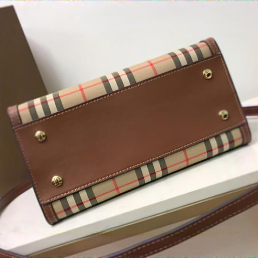 BURBERRY Mini Two-Handle Title Bag
