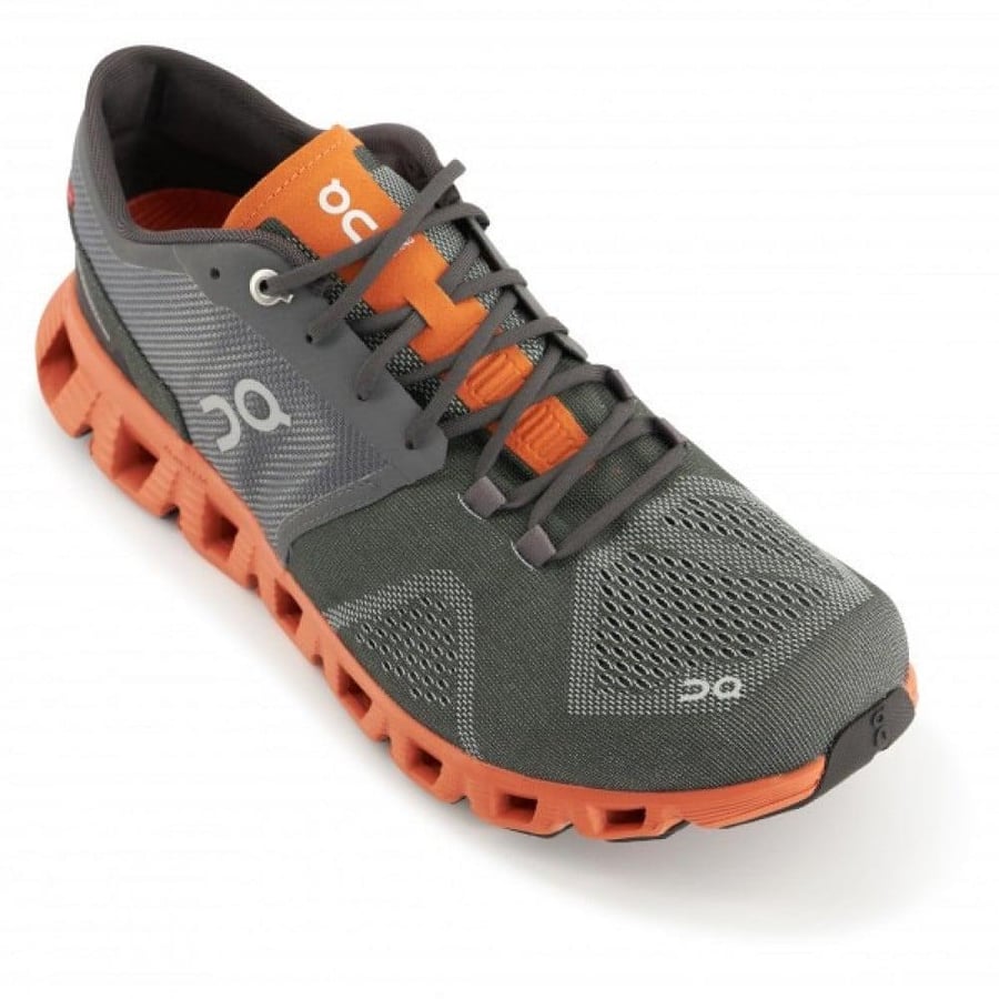 On Running cloud X Rust Rock Grey
