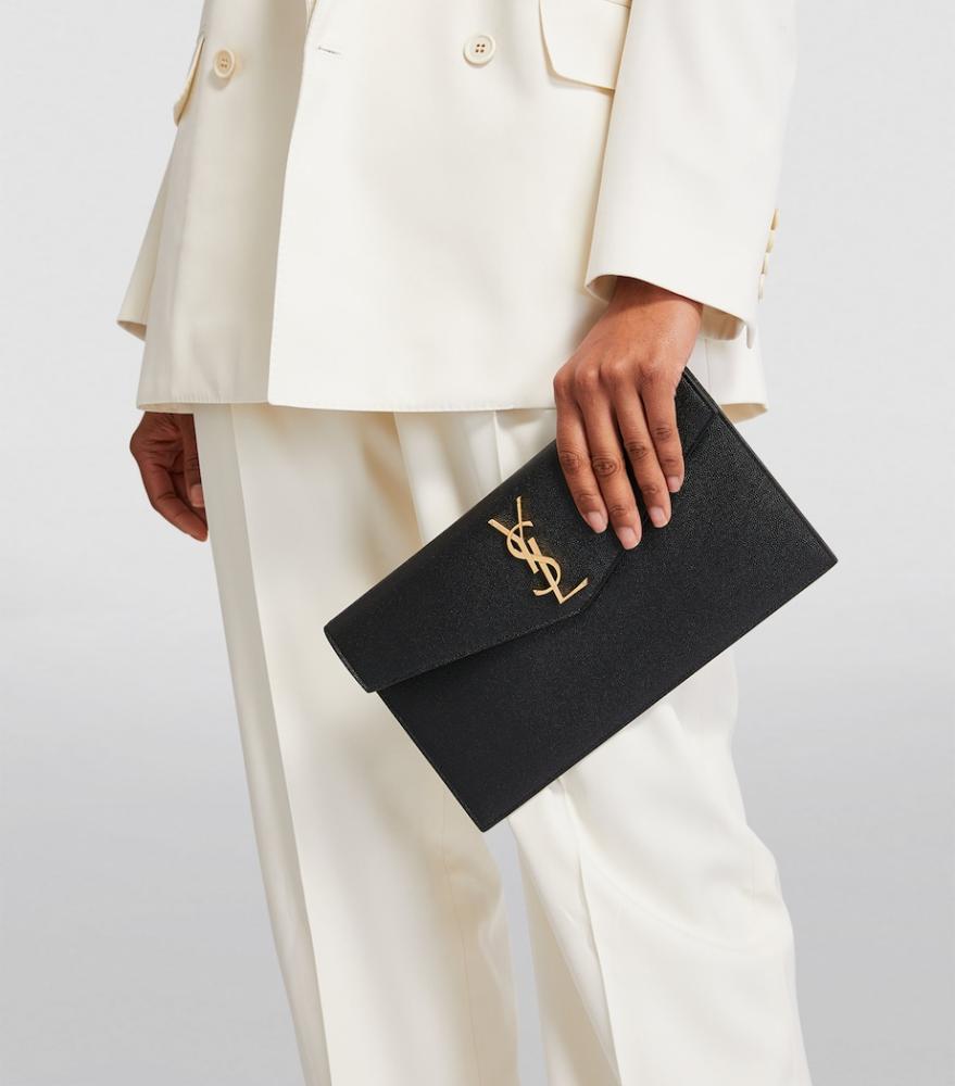 SAINTLAURENT Leather Uptown Bag-Black