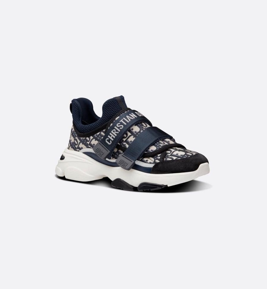 Dior Sneaker Deep Blue Dior Oblique Technical Fabric