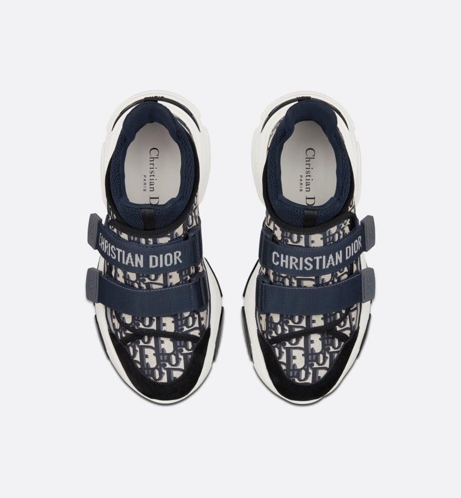 Dior Sneaker Deep Blue Dior Oblique Technical Fabric
