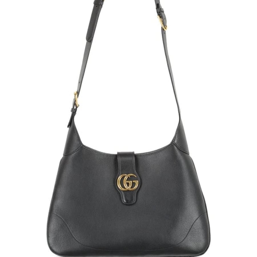 Aphrodite leather shoulder bag Black