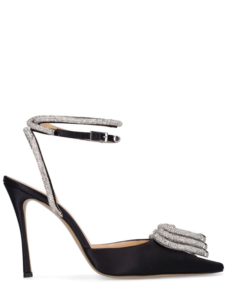 Mach & Mach 110mm Triple Heart satin pumps