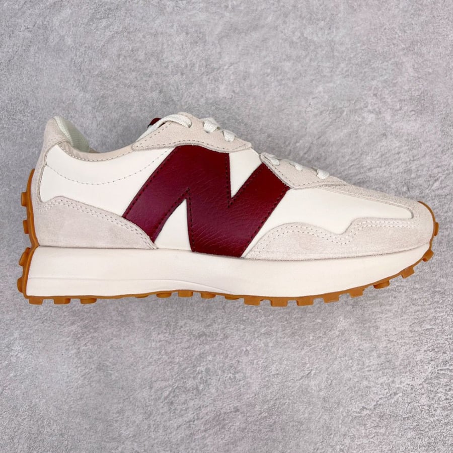 New Balance - 327 - Sneakers bianco sporco white/ burgundy