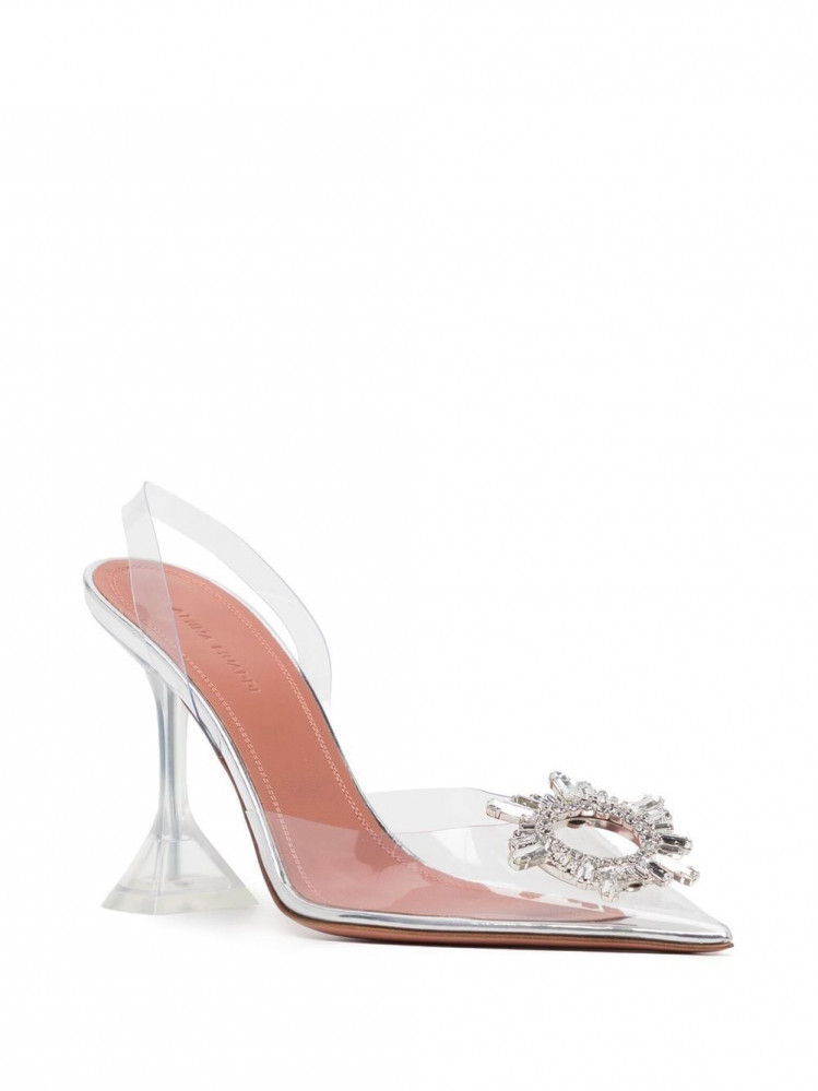 Amina Muaddi Begum Glass 95mm slingback pumps