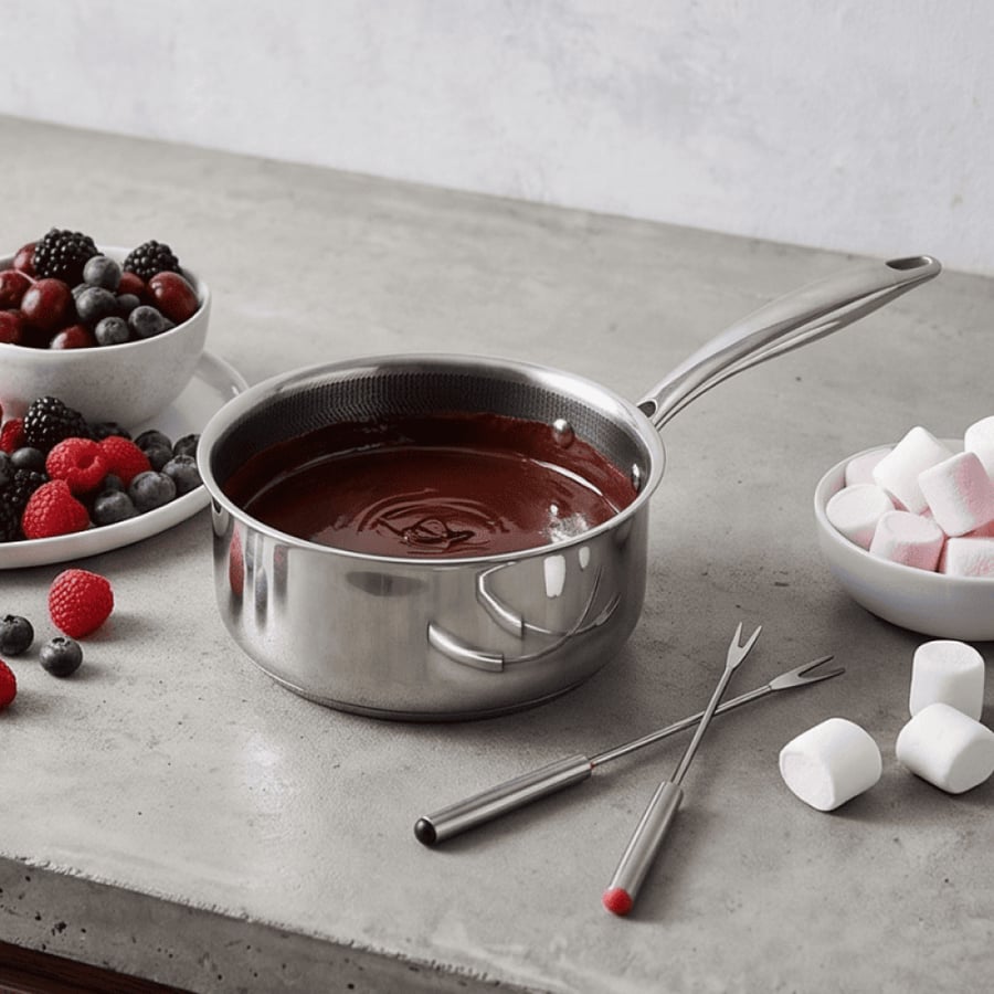 Mystery Cook Titan Triple-Plate Stainless Steel Casserole with lid 18 cm