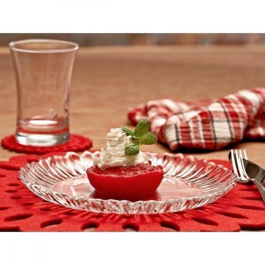 Fruit and sweets tray glass Bashabashi Aurora - 6 pieces - 20.5 cm