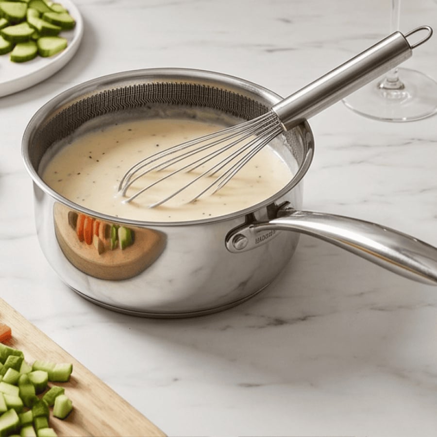 Mystery Cook Titan Triple-Plate Stainless Steel Casserole with lid 18 cm