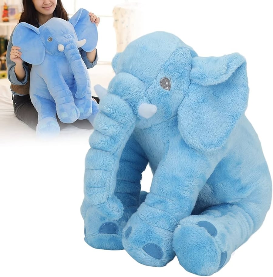 Soft stuffed velvet elephant design pillow for children