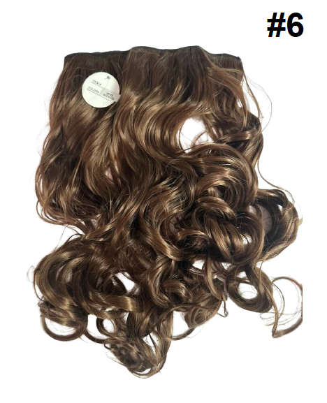 Hair extension with 5 clips, - 6#
