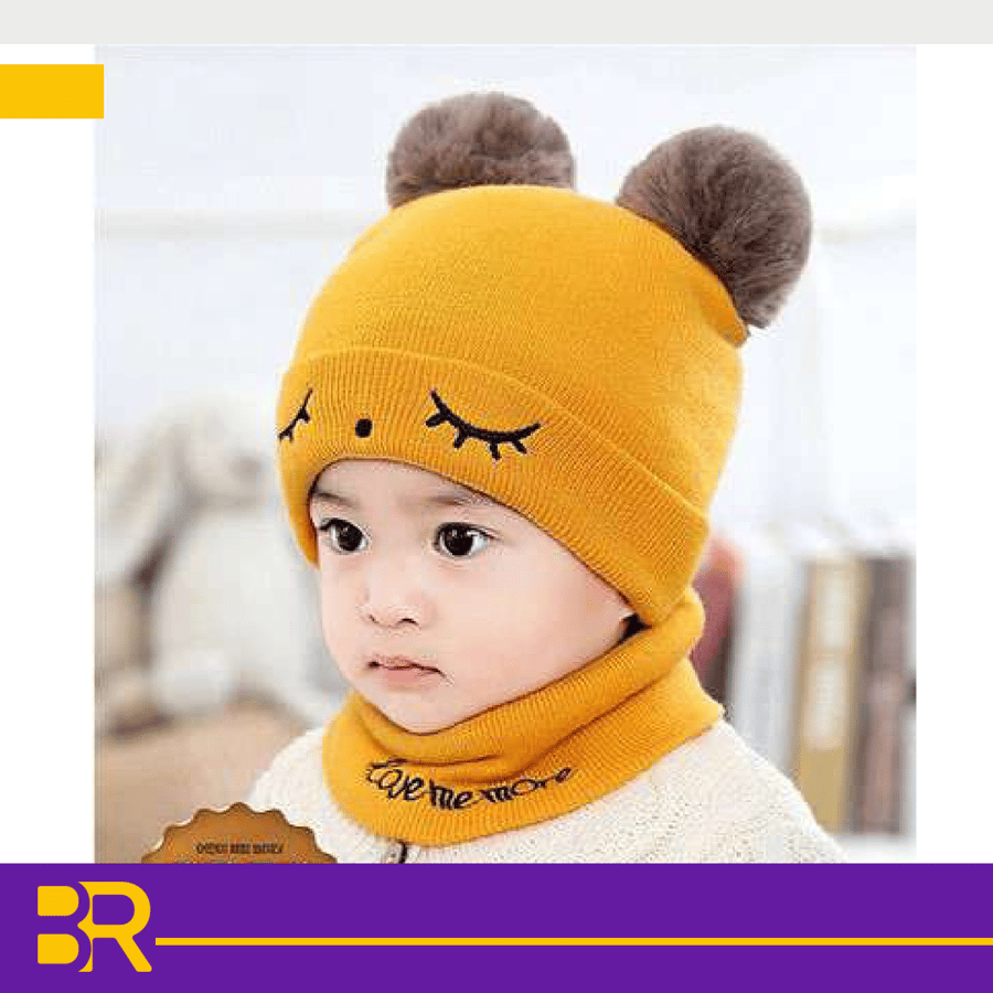 قبعة مع غطاء رقبة للأطفال