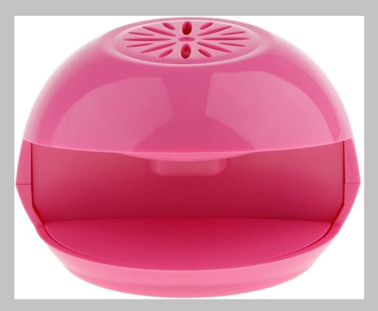 DIY electric nail art dryer, manicure polishing fan, pinkish red