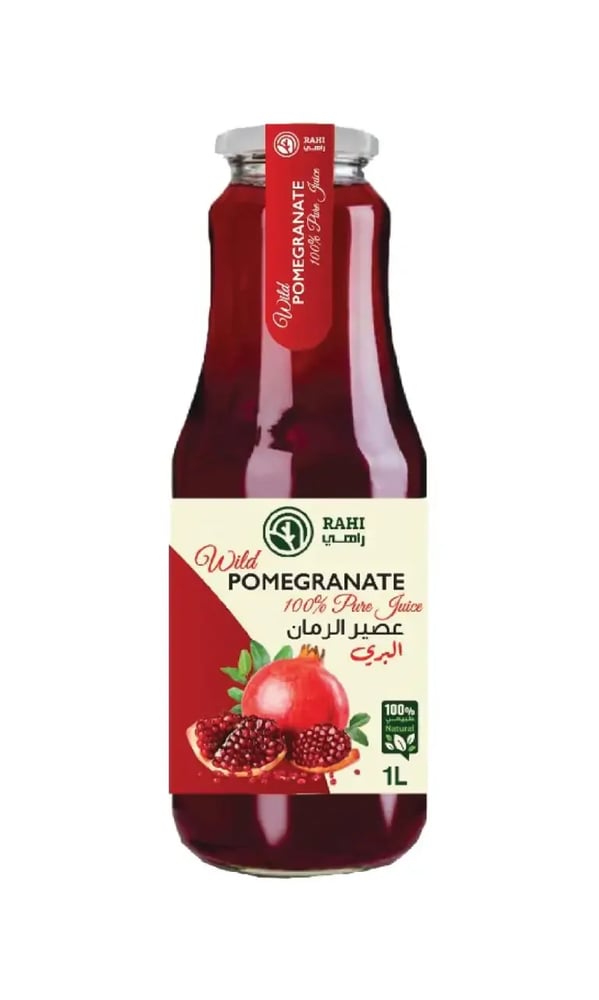 عصير الرمان طبيعي 100% من راهي - 1 لتر