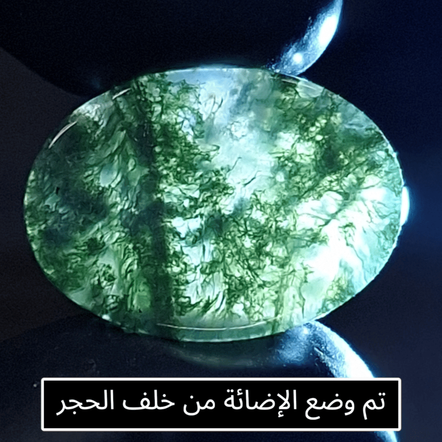 عقيق طحلبي حجر طبيعي مشجر