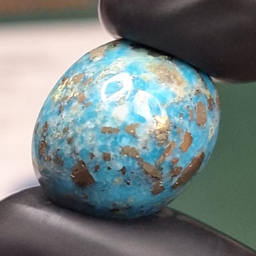 Natural turquoise stone tested and certified with laboratory certificate