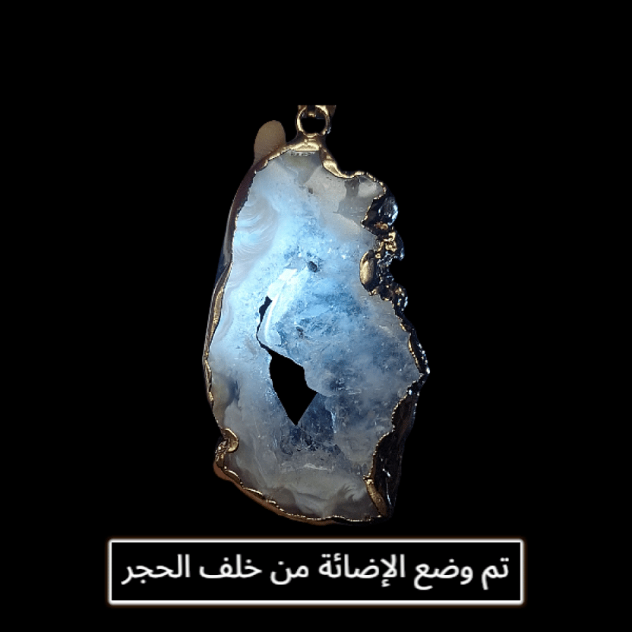 اكسسوار تعليقة من حجر عقيق ورد الربيع