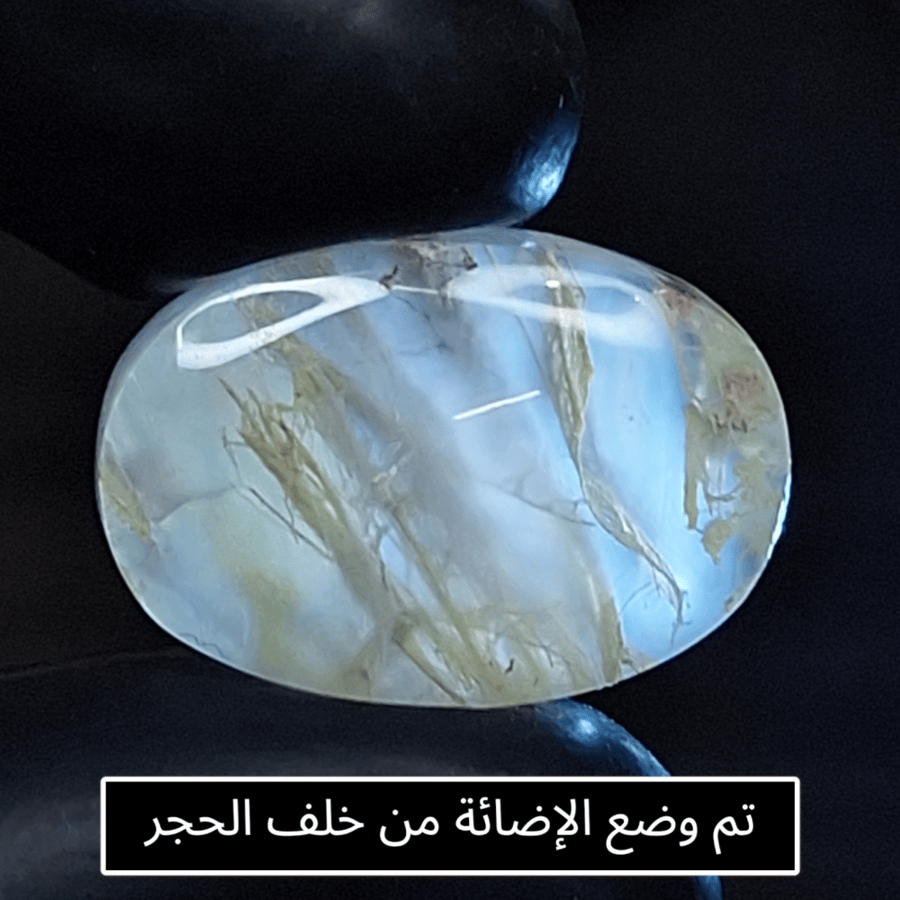 Natural white tree-like agate stone