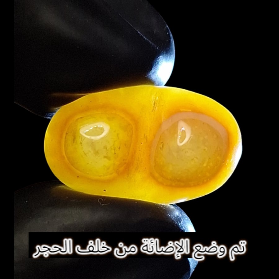 حجر عقيق سليماني هيئة عينين