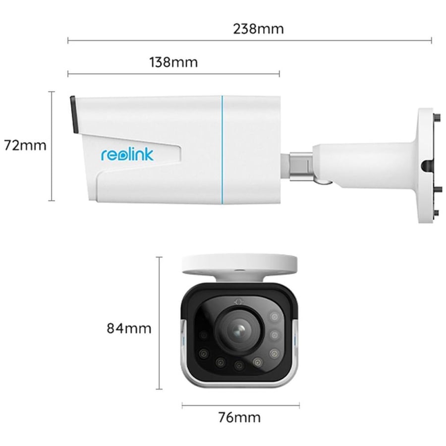 Reolink P430 smart camera with 4K resolution, PoE technology, with detector light and colored night vision PC811AB4K01