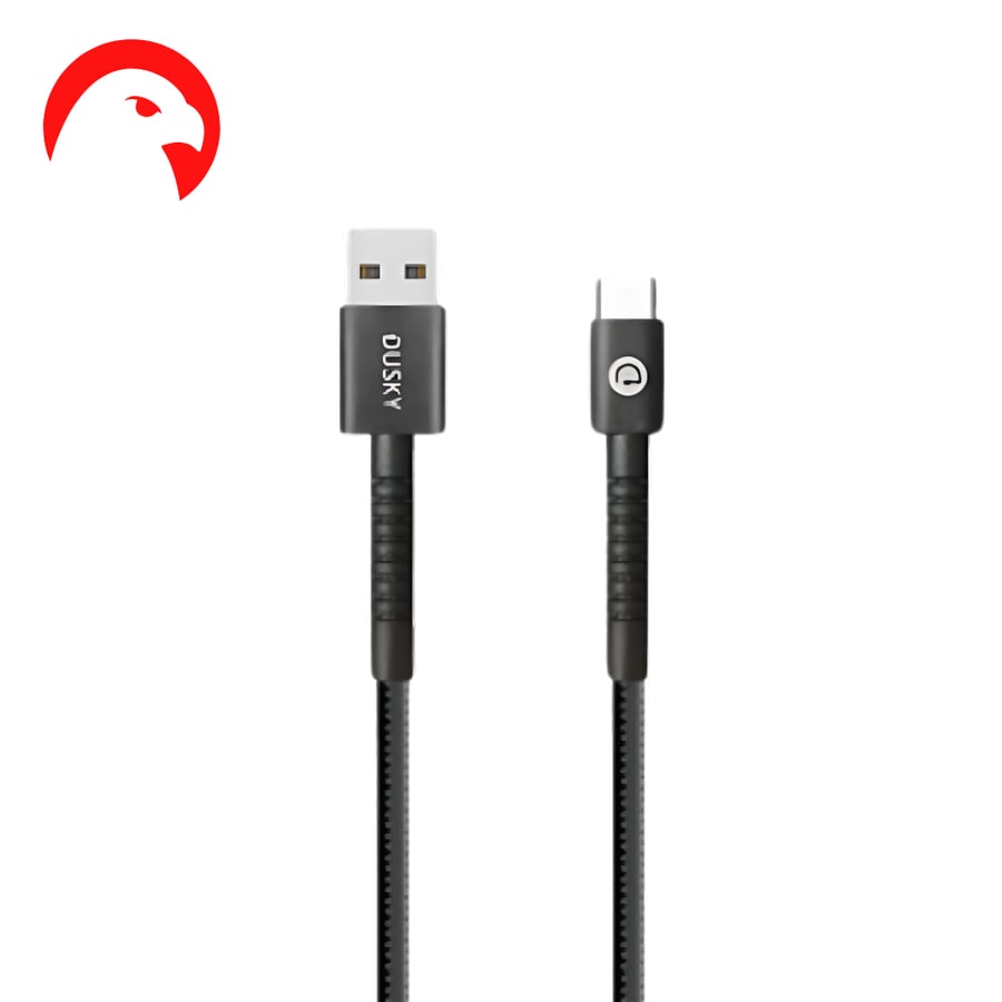 كابل Type C قماشي 1,2 متر من دسكي لون اسود