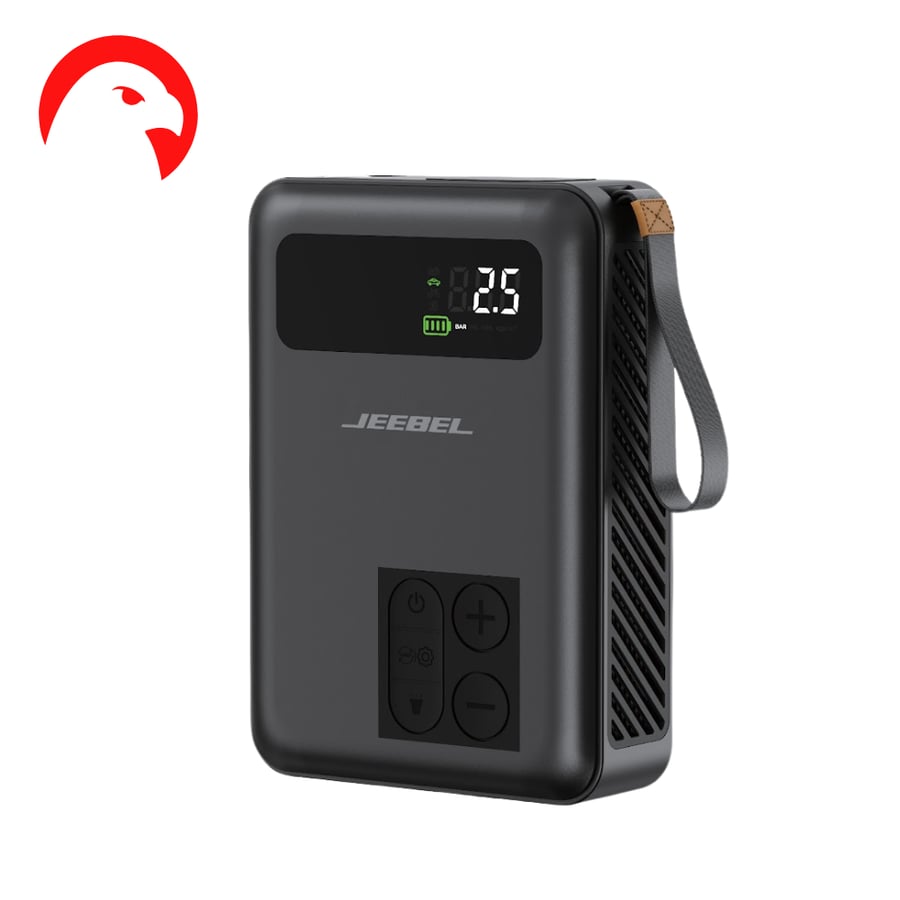 ماطور ومضخة هواء مع اشتراك سيارة وباور بانك 20000mAh - 4 وظائف في جهاز واحد