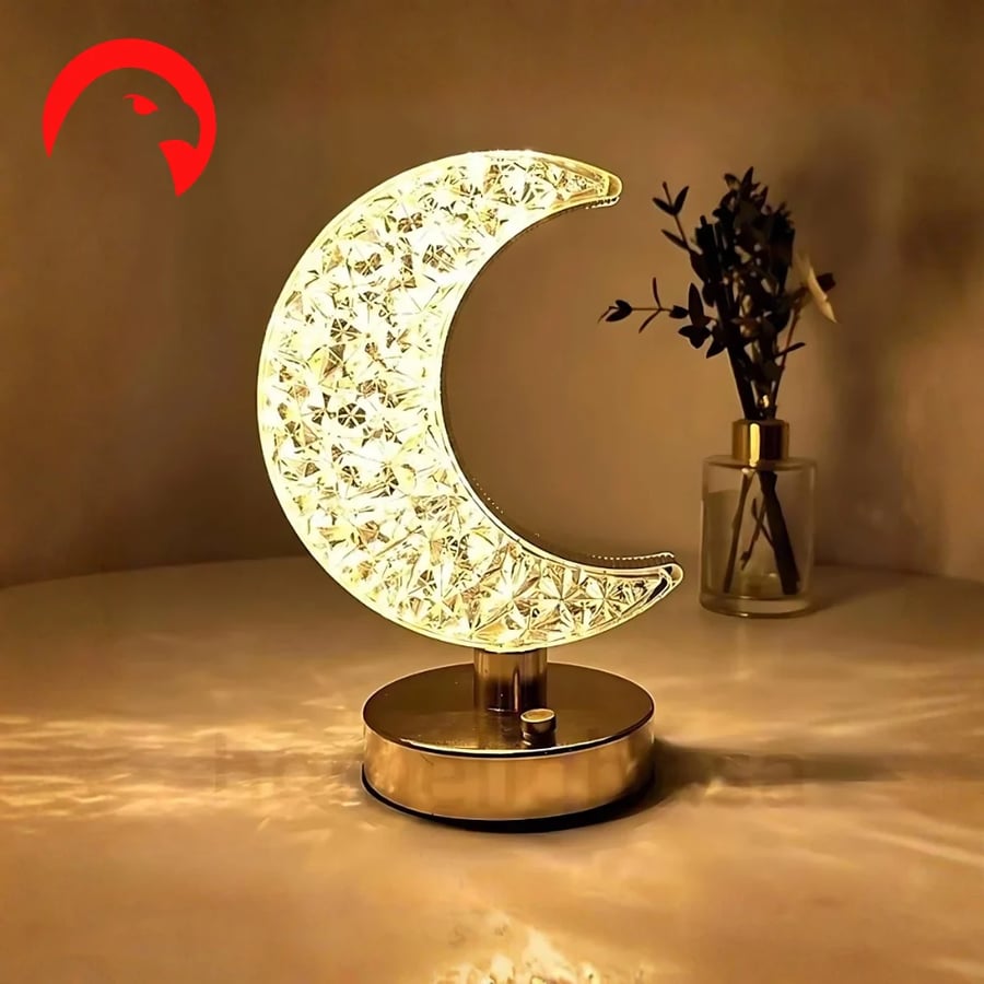 مصباح هلال رمضان الكريستالي - Crystal Ramadan Lamp