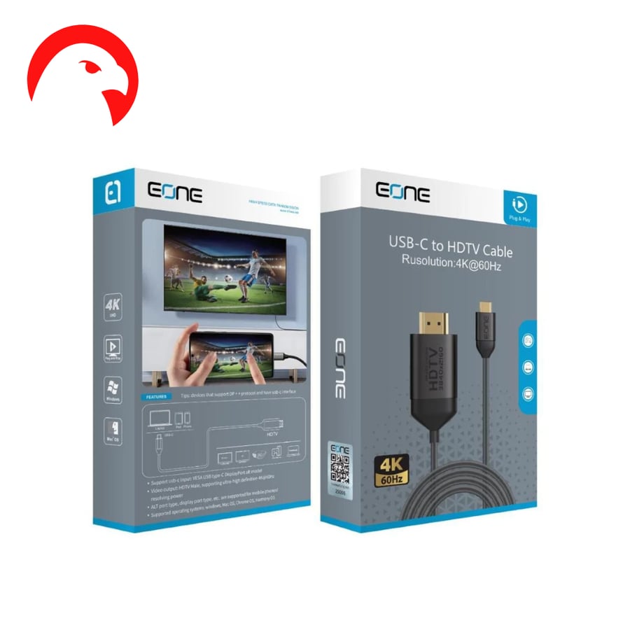 كابل HDMI Type-C جودة 4K وصلة للشاشات واالابتوب والجوالات