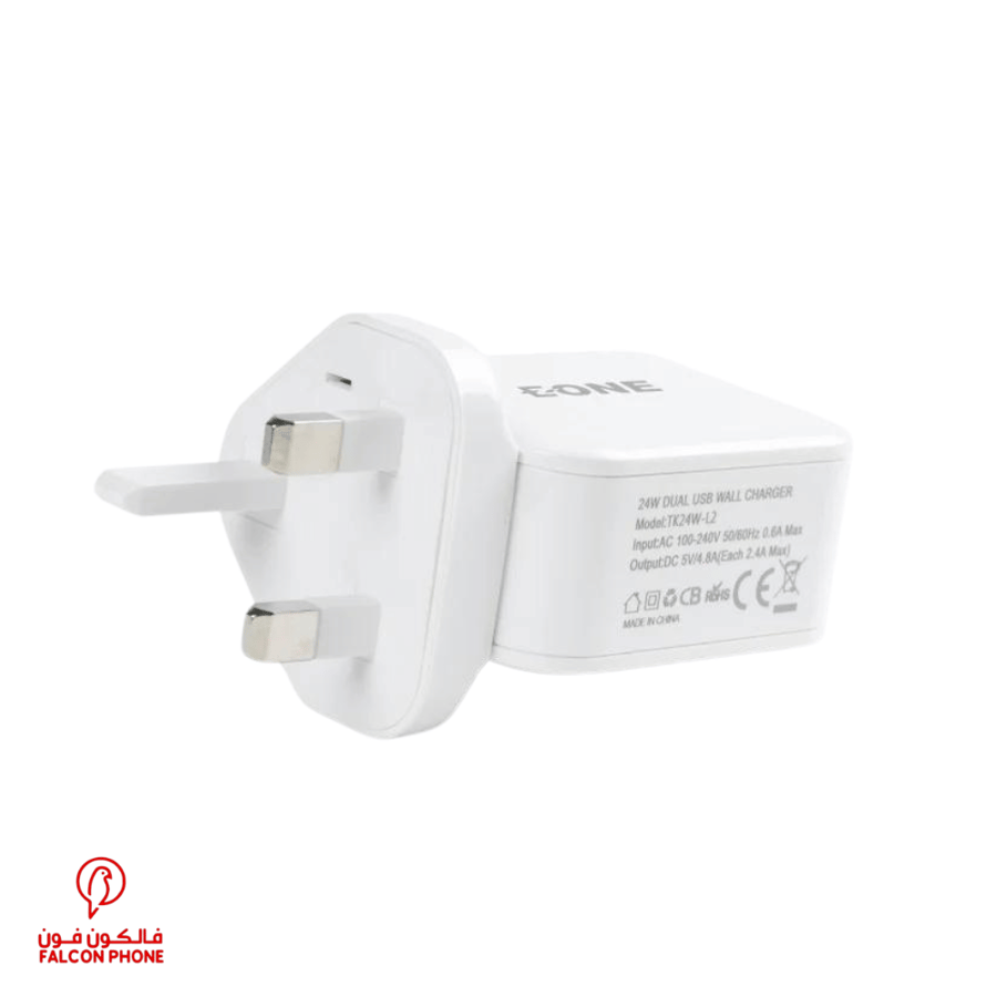 فيش جداري اي وان بمنفذي USB وقوة 24W - تقنية متطورة