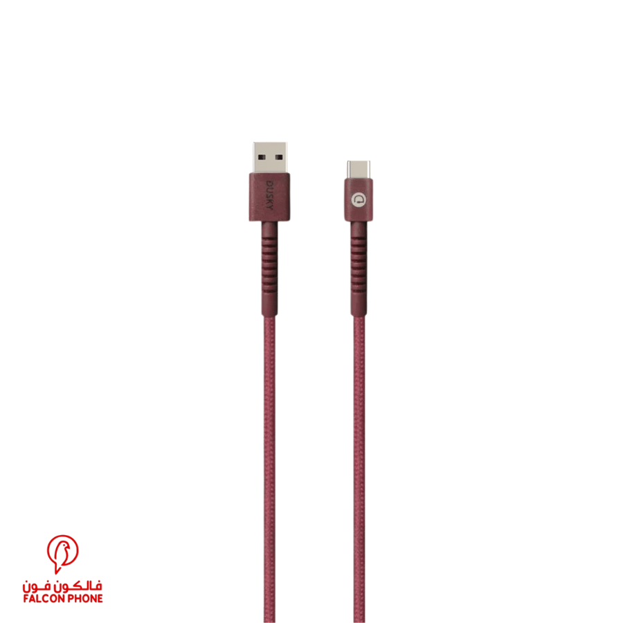 كابل Type C قماشي 1,2 متر من دسكي لون احمد