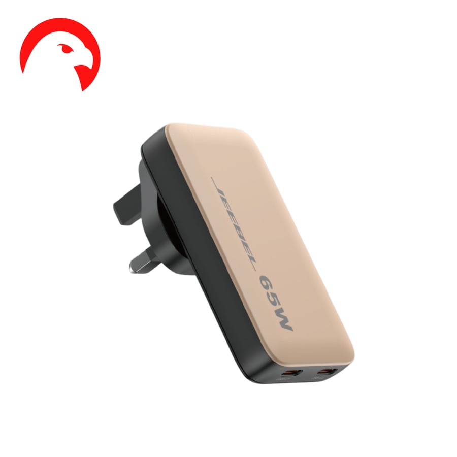 شاحن السفر النحيف JEEBEL GaN PD65W بمنفذي USB-C
