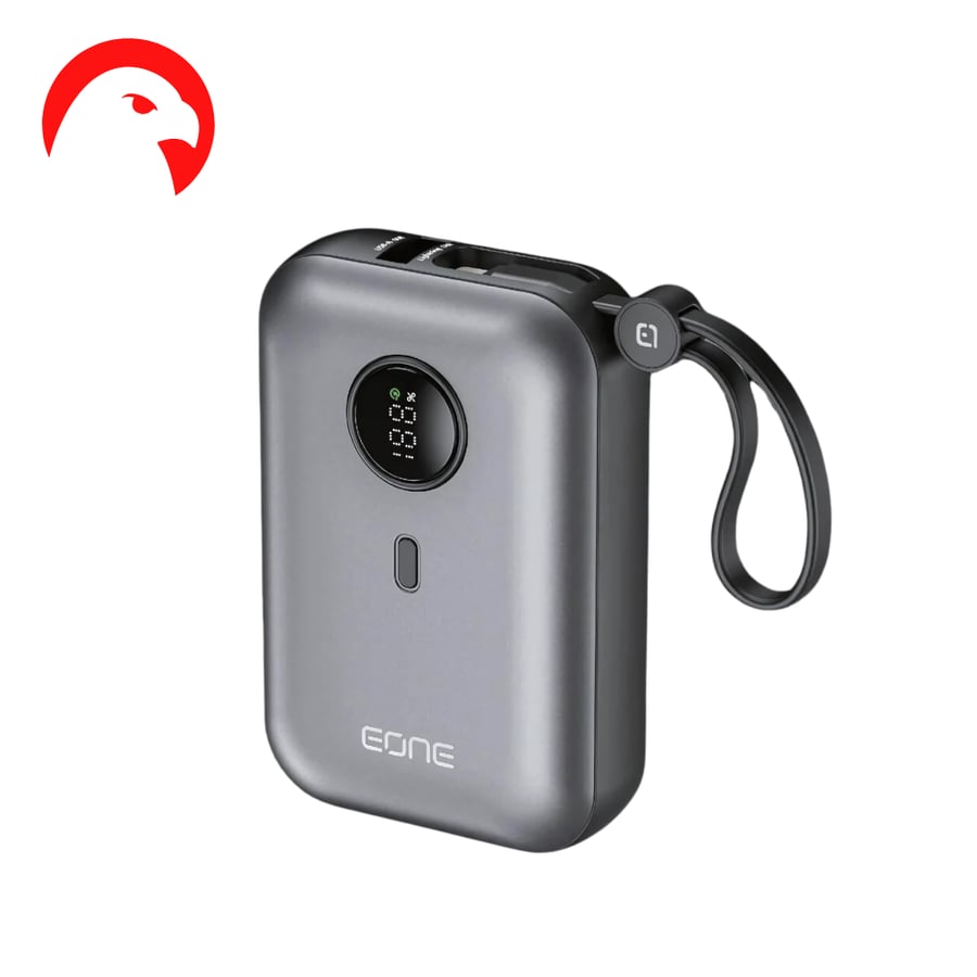 شاحن متنقل مع كيابل مدمجة - بور بانك EONE بسعة 10000mAh باور بنك شحن سريع بقدرة 22.5 واط