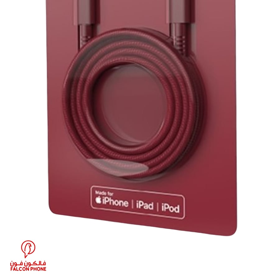 كابل Type C قماشي 1,2 متر من دسكي احمر