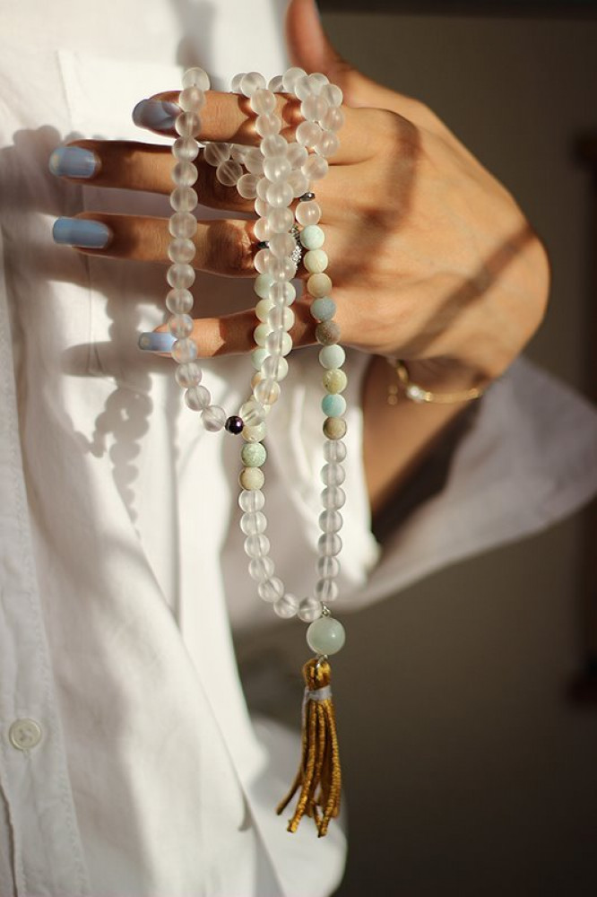 Natural stone necklace