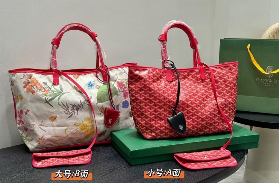 Goyard double face Floral Chevron Print