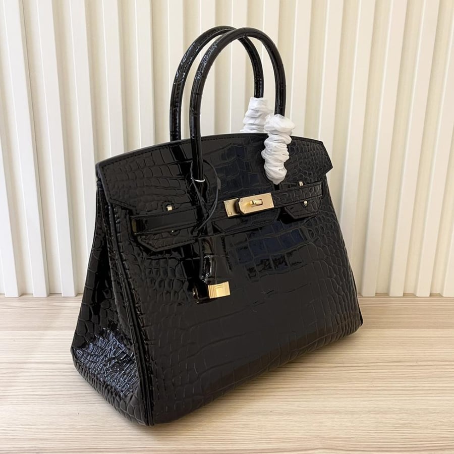 Hermes بيركن تمساح أسود