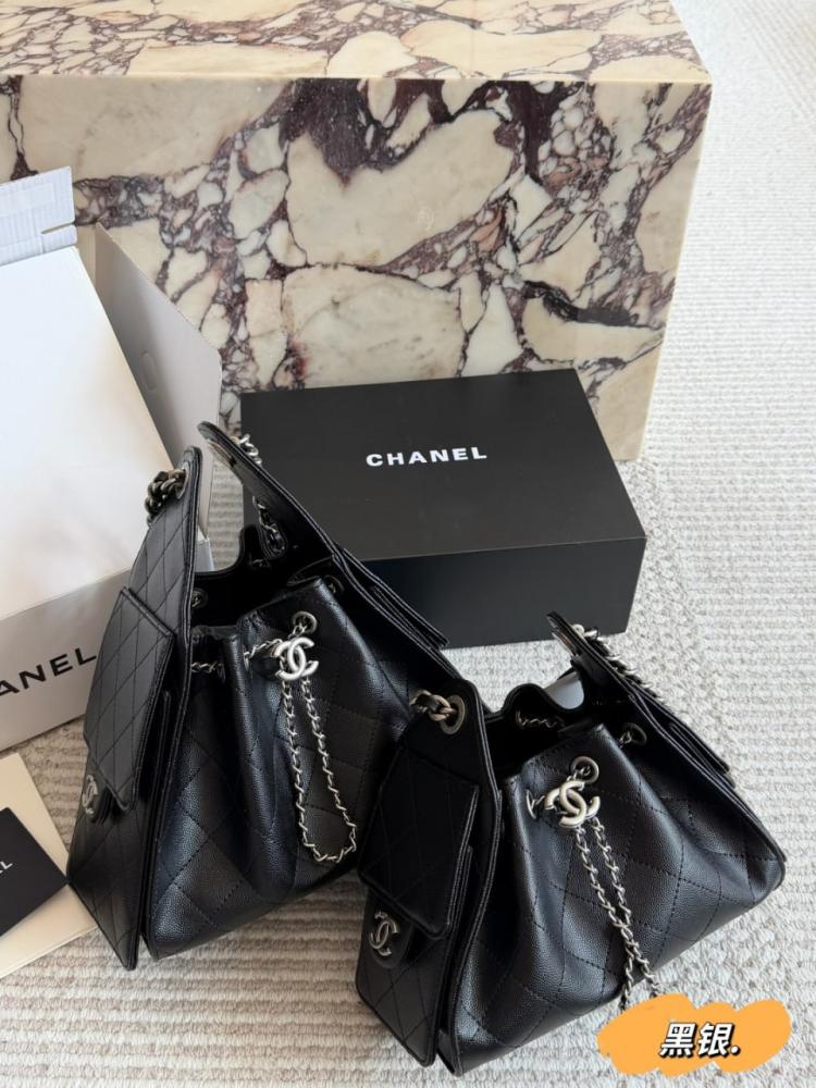 Chanel hobo bag silver