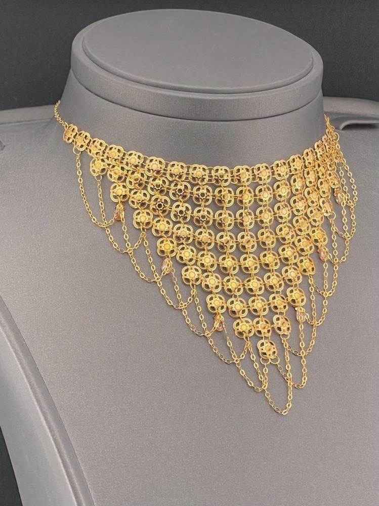 اجمل مزنط ذهب ناعم عيار 21 بتصميم جذاب وزن 9.17 جرام