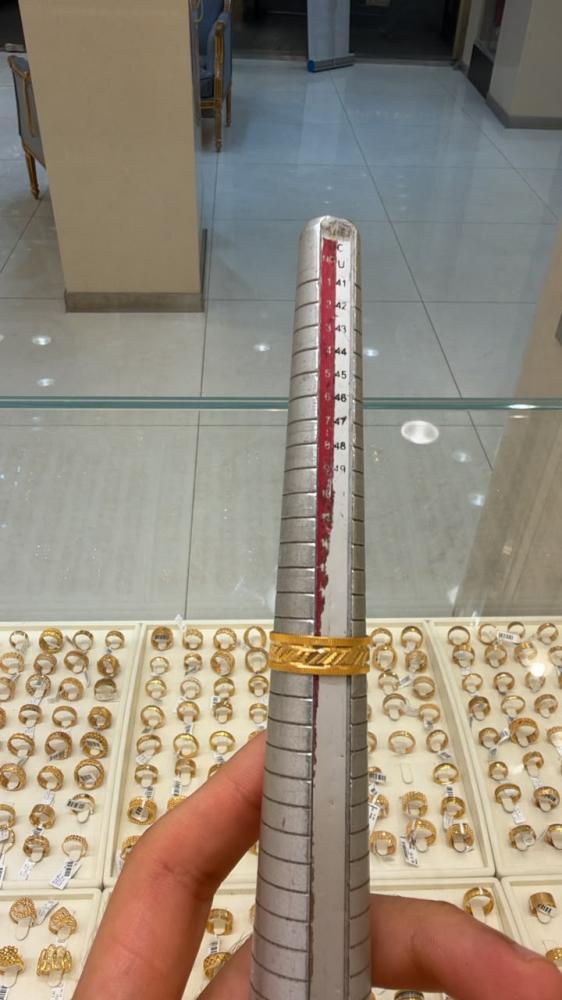 دبلة ذهب عيار 21 وزن 2.71 مقاس 17 هندي