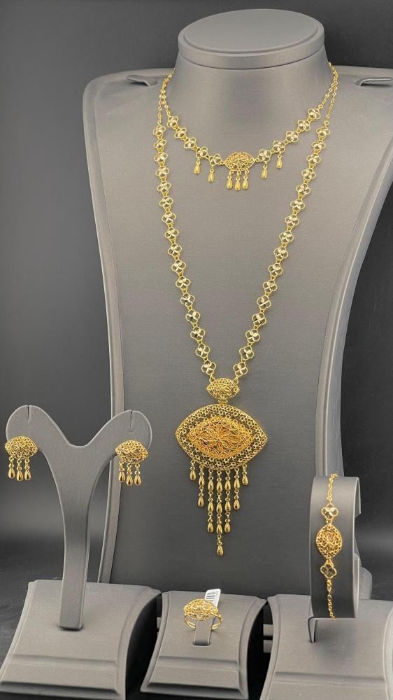 ارقي شبكة ذهب عيار 21 بتصميم مميز وزن 31.30 جرام