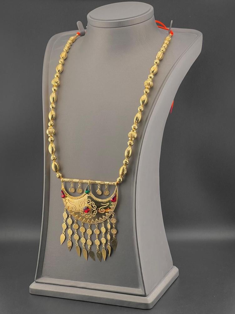 افضل عقد كرسي جابر ذهب عيار 21 بتصميم جذاب وزن 51.96 جرام