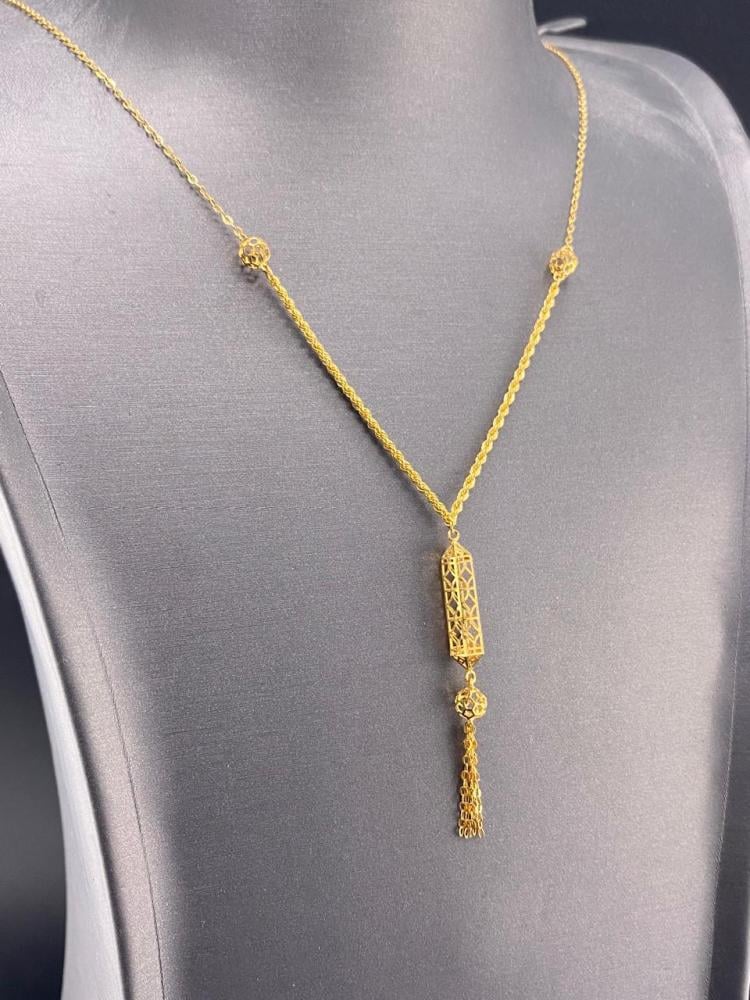 سلسال ذهب ناعم عيار 21 وزن 2.75 جرام بأحدث تصميم