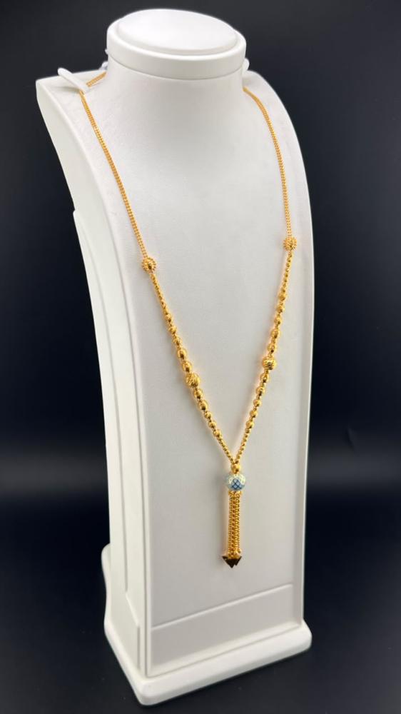 اجمل سبحة طويلة ذهب عيار 21 بتصميم مميز وزن 16.74 جرام