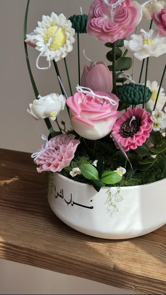 مزهرية شموع البستان